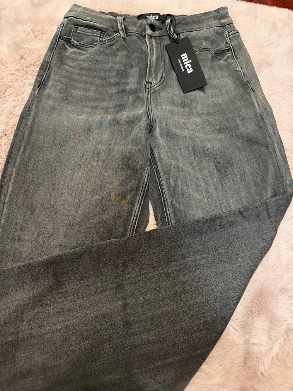Mica Washed Gray high waist wide leg  Jeans